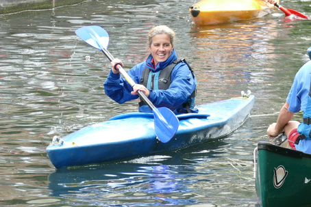 Lady kayaking