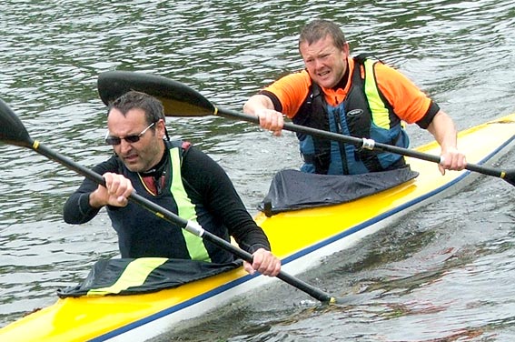 Ant and Will competing in K2 at the 2015 Bedford Hasler