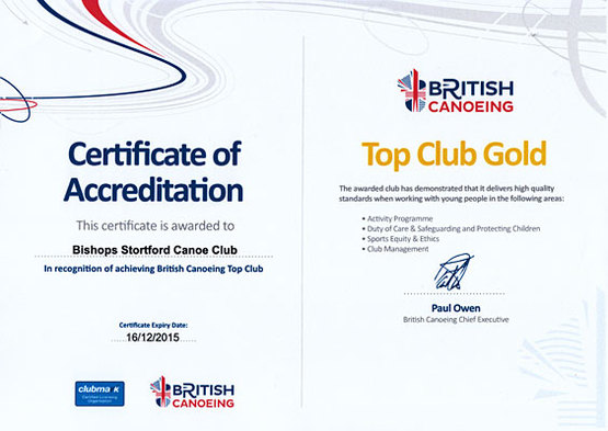 Top Club Gold certificate